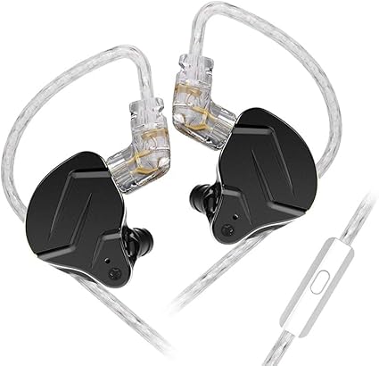 KZ ZSN PRO X Hifi in Ear Monitor, 1BA 1DD Earbud Headphone Dual Driver Drummer Musician Earphone Stereo Headset with Removable C Pin Cable for Church (NO Mic, Dark Black)